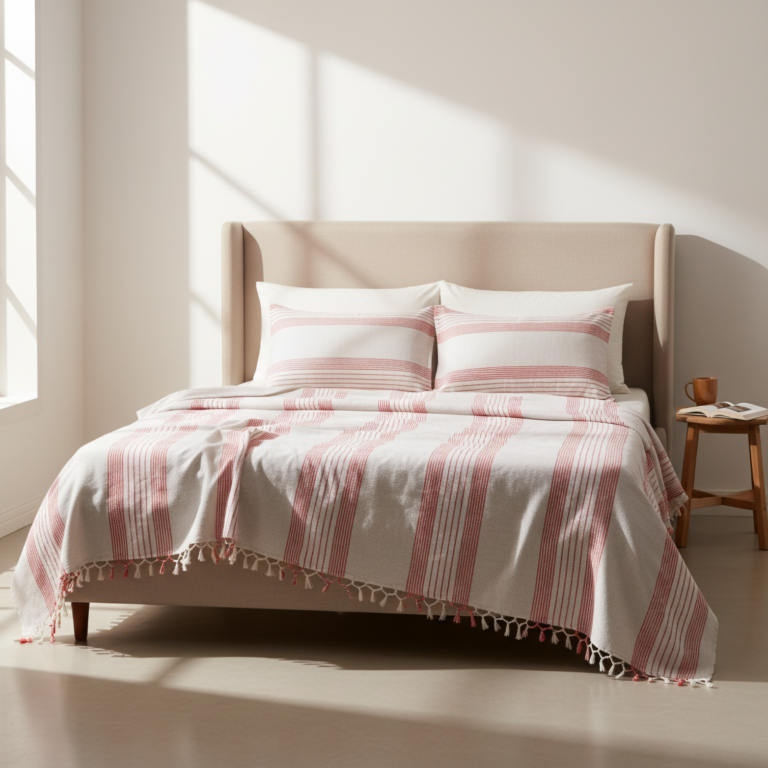 Pom Pom Bedcover Cream