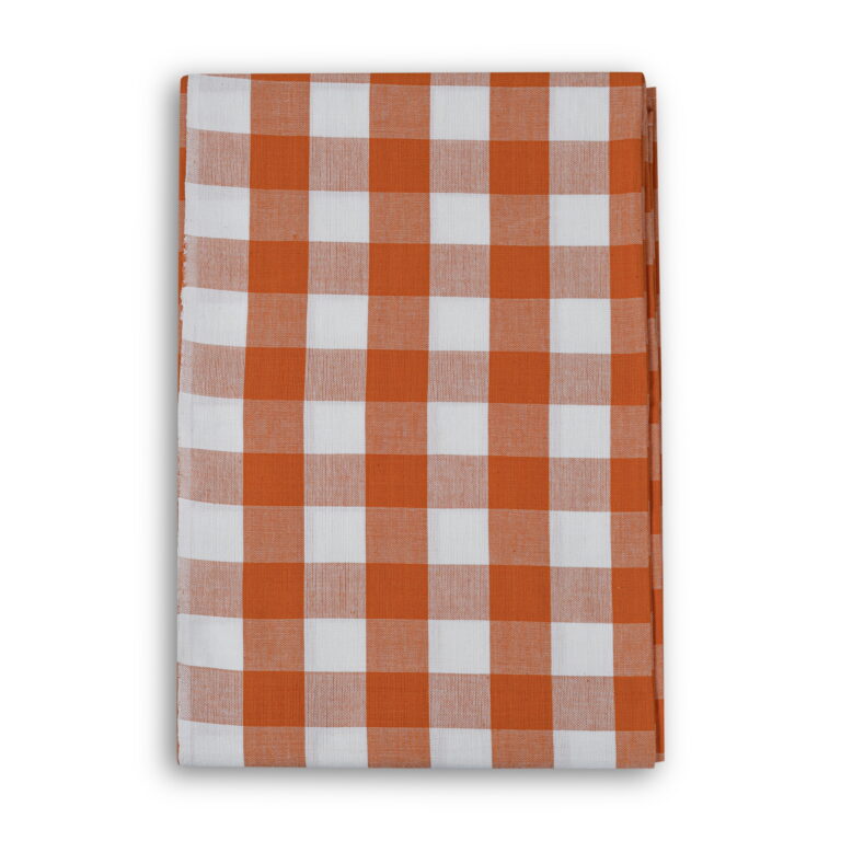 Orange Gingham Tablecloth