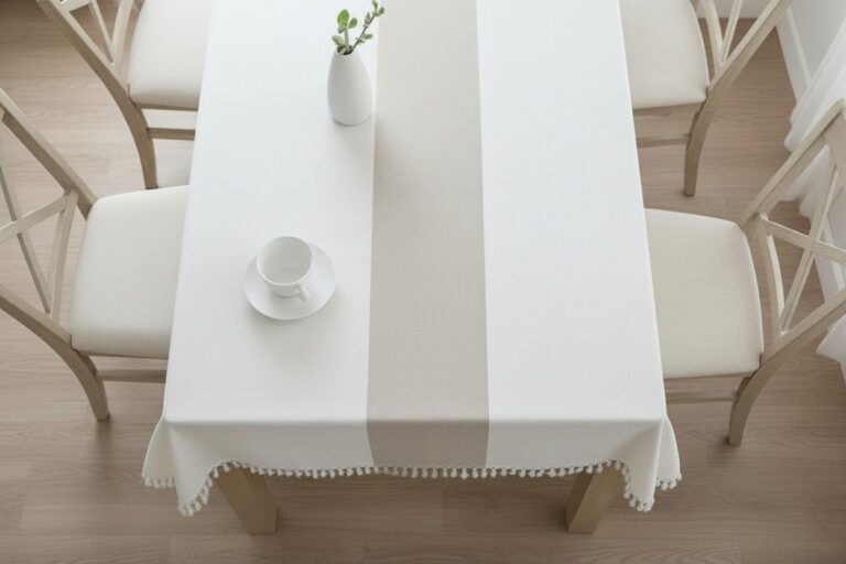 Brown Striped Tablecloth