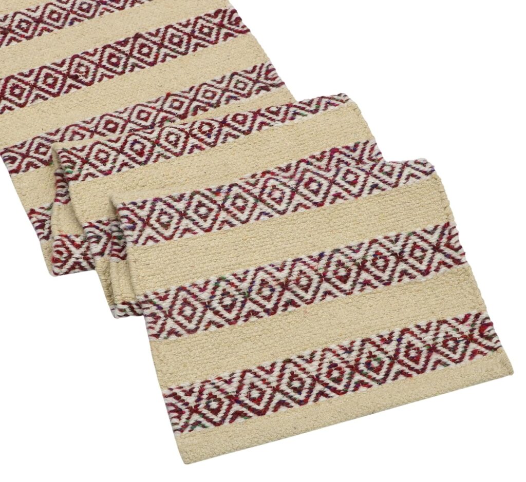 Cream Diamond Pattern Runner