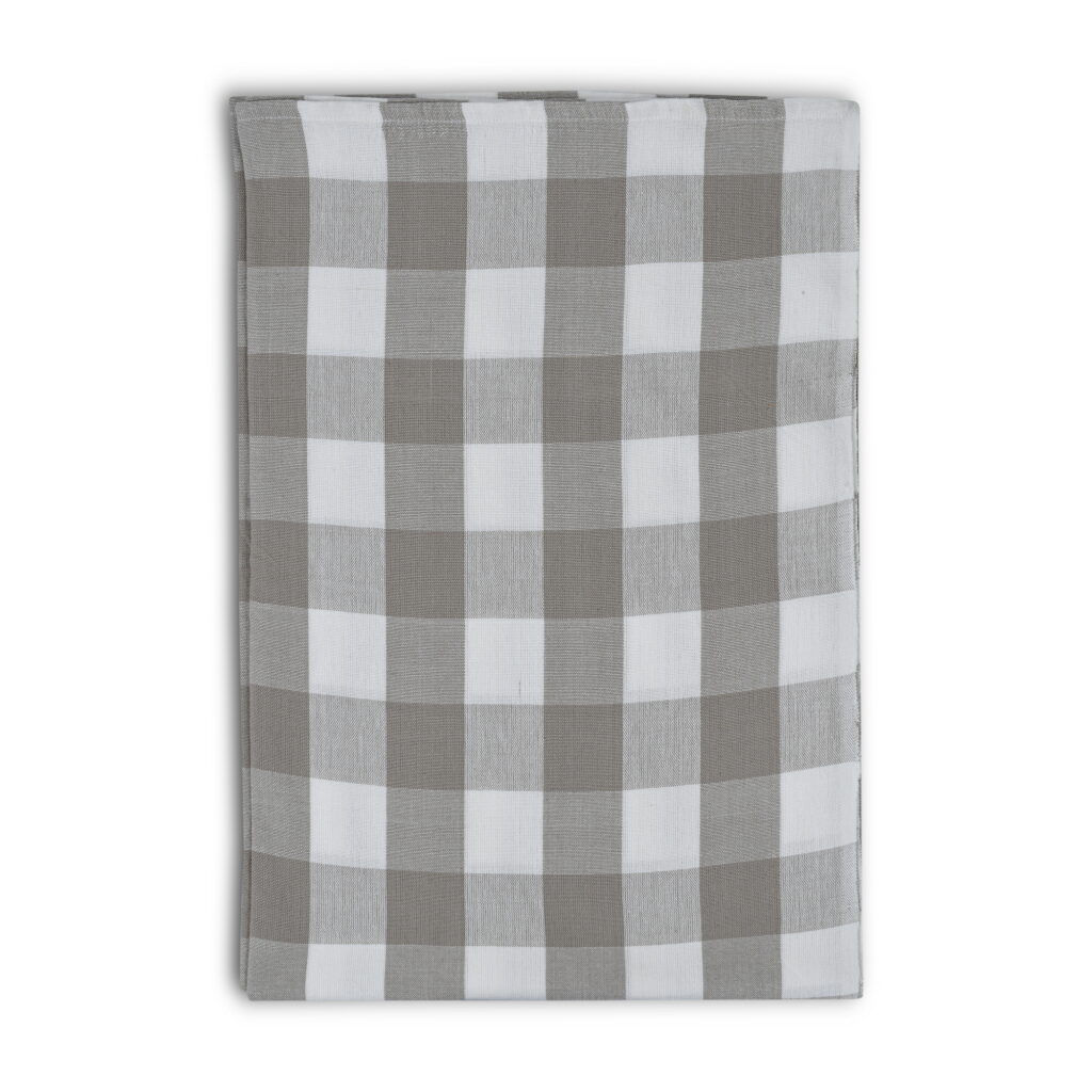 Grey Gingham Tablecloth