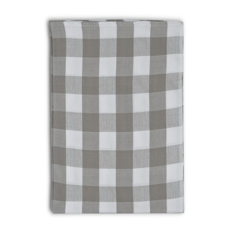 Grey Gingham Tablecloth