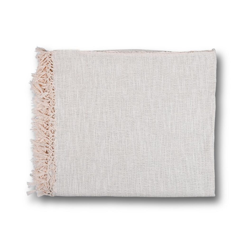 Grey White Bedcover