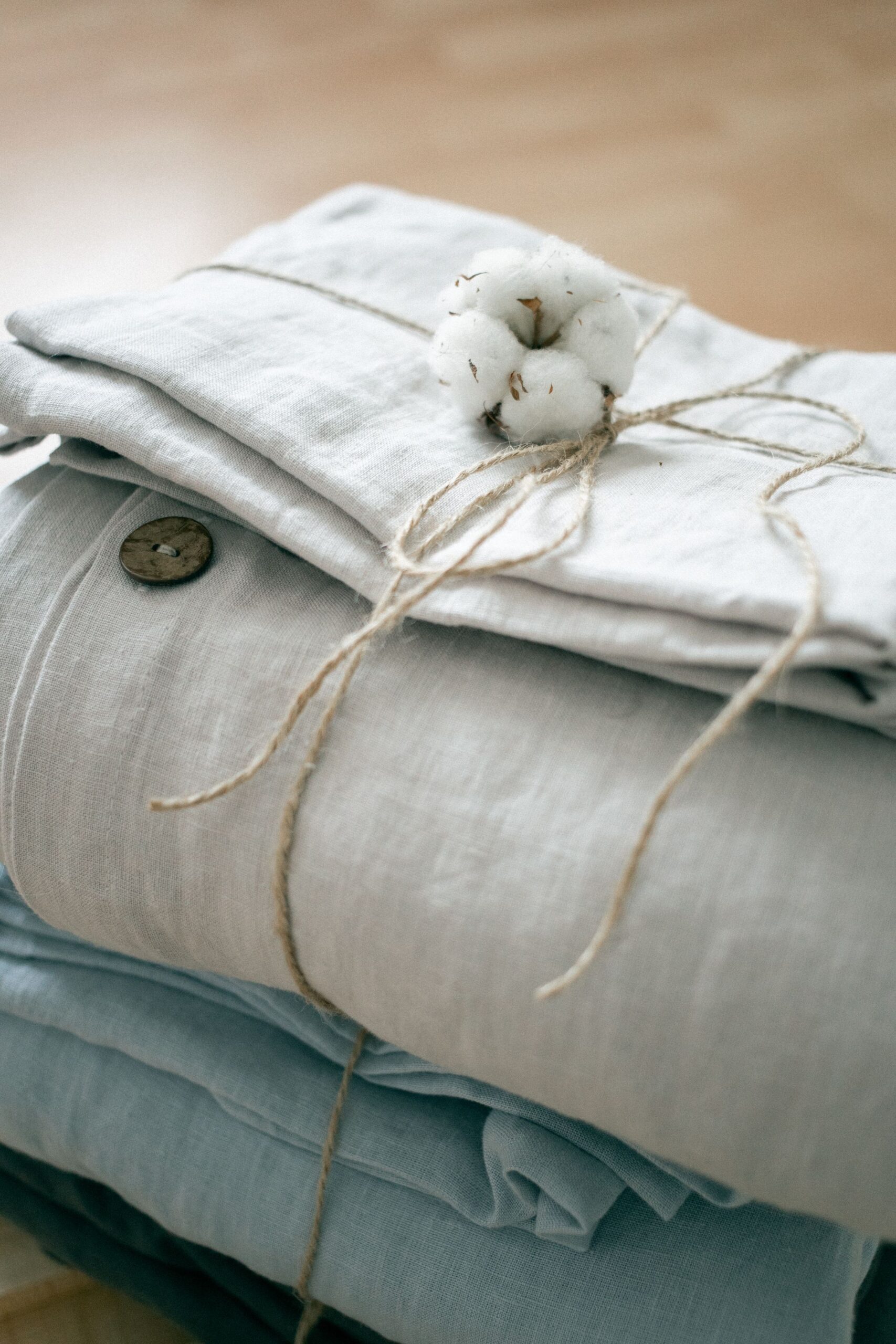 Neutral cotton textile texture, soft natural light